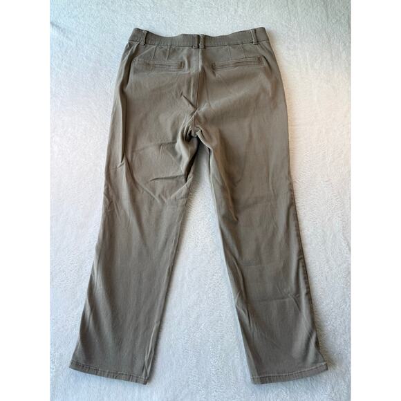 Democracy Womens Pants Size 10 Gray Workpants Chino Style Stretch Slit Pocket - Picture 11 of 12